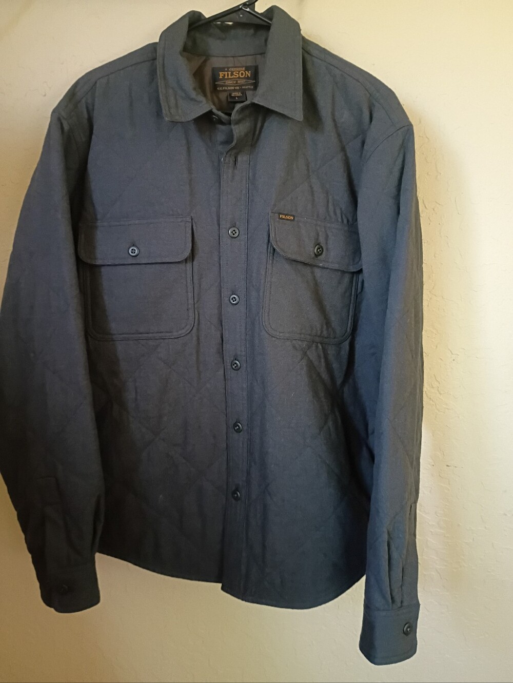 Filson Quilted Shirt Jacket in Gray